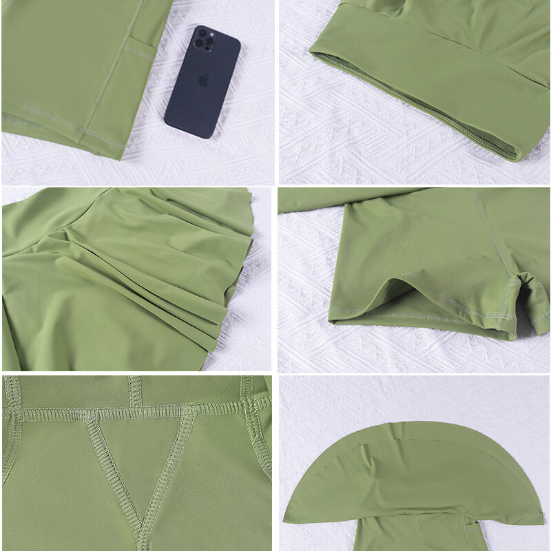 VITALINOVO Plisirane teniske suknje za žene s džepovima Atletske suknje visokog struka s kratkim hlačama 2 u 1 Golf šorts za vježbanje u teretani