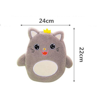 Winter Cartoon Animal Hot Water Bottle PVC Stress Pain Relief Therapy Ζεστό τσαντάκι με πλεκτό μαλακό άνετο κάλυμμα Θερμαντήρας χεριών 1 τμχ