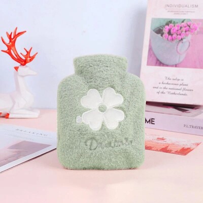 1 kom termofora 500 ml vode punjena zimska PVC zadebljana prijenosna topla studentska grijalica za ruke Plišana mini vrećica za toplu vodu