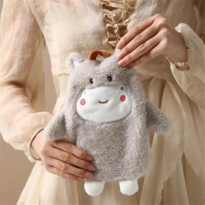 350 ml-es gumi melegvizes palack aranyos plüss borítással Lovely Cartoon melegvizes táska robbanásbiztos hordozható kézmelegítő nagyszerű gif