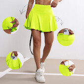 CHRLEISURE Athletic Tennis Golf Skorts Naiste plisseeritud tenniseseelik 4 taskuga Treening Jooksmine Spordipüksid Vabaajarõivad