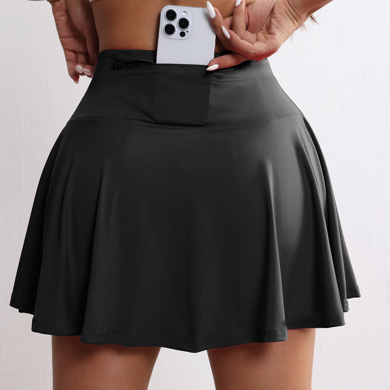 CHRLEISURE Athletic Tennis Golf Skorts Naiste plisseeritud tenniseseelik 4 taskuga Treening Jooksmine Spordipüksid Vabaajarõivad