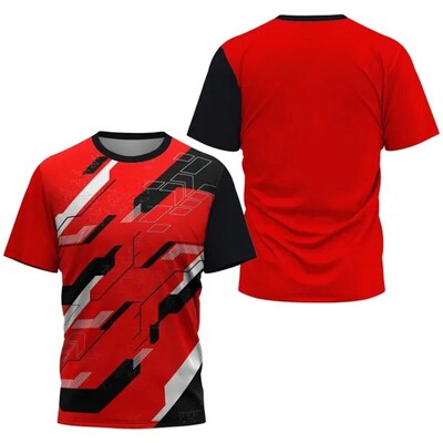 Nova muška sportska majica kratkih rukava za ljetno slobodno vrijeme iz 2024. Badminton za trening stolnog tenisa Prozračna majica s O-izrezom koja se brzo suši