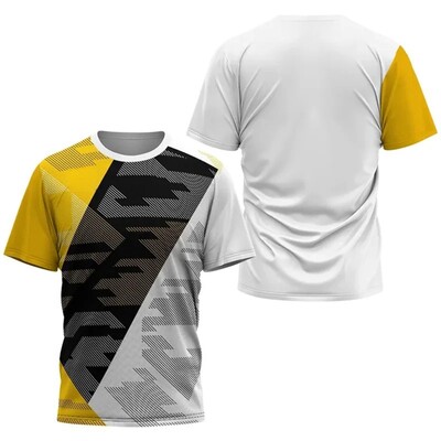 Nova muška sportska majica kratkih rukava za ljetno slobodno vrijeme iz 2024. Badminton za trening stolnog tenisa Prozračna majica s O-izrezom koja se brzo suši