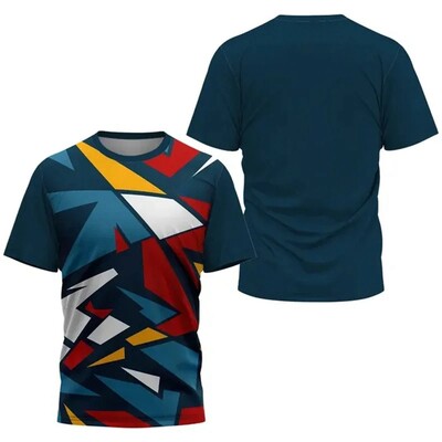 Nova muška sportska majica kratkih rukava za ljetno slobodno vrijeme iz 2024. Badminton za trening stolnog tenisa Prozračna majica s O-izrezom koja se brzo suši