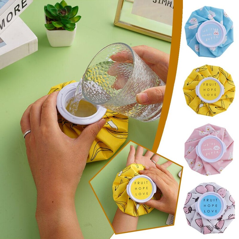 Vandens pripildymo audinys ledo paketas Animacinių filmų vėsinantis ledo paketas kojoms kelio maišelio buteliukas šalto šildytuvo vandens skausmui malšinti rankų galvos ledo maišelis H Q8W6