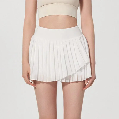 Ljetna plisirana suknja za jogu za fitness s kratkim hlačama visokog struka, tanka, otporna na izlaganje, odjeća za tenis, golf, sportska suknja za trčanje, žene