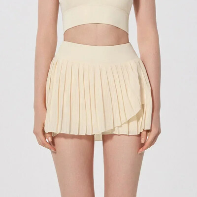 Ljetna plisirana suknja za jogu za fitness s kratkim hlačama visokog struka, tanka, otporna na izlaganje, odjeća za tenis, golf, sportska suknja za trčanje, žene