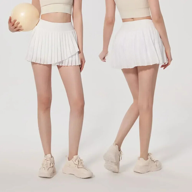 Ljetna plisirana suknja za jogu za fitness s kratkim hlačama visokog struka, tanka, otporna na izlaganje, odjeća za tenis, golf, sportska suknja za trčanje, žene