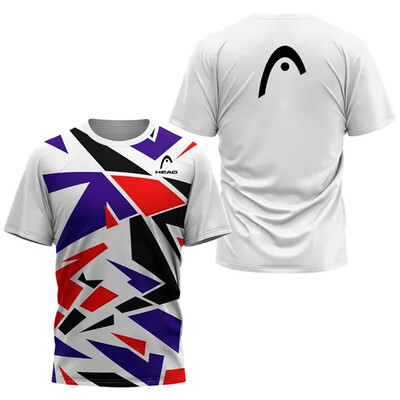 2024 Tricou sport pentru bărbați, vară, timp liber, cu mânecă scurtă, badminton, tenis de masă, antrenament, respirabil, uscare rapidă, top cu gâtul în formă de O