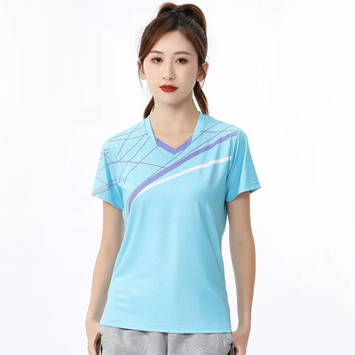 Vīrieši, sievietes, bērni, teniss, galda tenisa T-krekls ar īsām piedurknēm, sporta topi, ātri nožūst pāris ģimenei, vasaras badmintona volejbola krekls, 2023