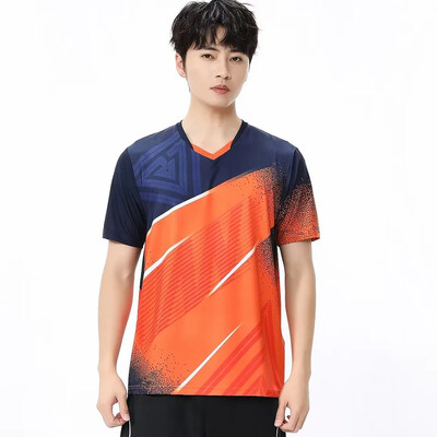 Vīrieši, sievietes, bērni, teniss, galda tenisa T-krekls ar īsām piedurknēm, sporta topi, ātri nožūst pāris ģimenei, vasaras badmintona volejbola krekls, 2023