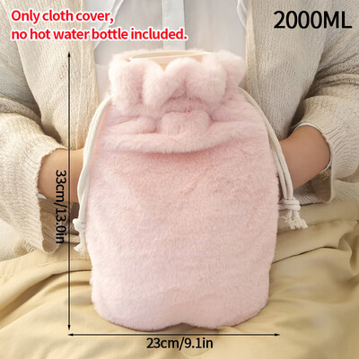 2000 ml karšto vandens maišelio dangtelis Karšto vandens butelio dangtelis Daugkartinio naudojimo pliušinis rankų šildymo maišelio audinys Rankų šildytuvas karšto vandens maišelio audinio dangtelis