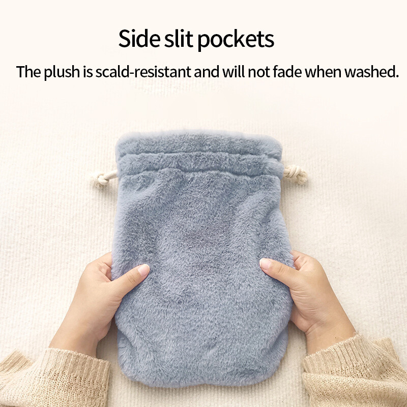 2000 ml karšto vandens maišelio dangtelis Karšto vandens butelio dangtelis Daugkartinio naudojimo pliušinis rankų šildymo maišelio audinys Rankų šildytuvas karšto vandens maišelio audinio dangtelis