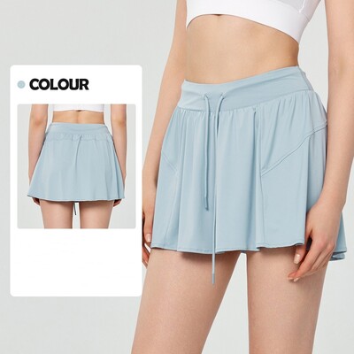 Ice Sensation UV otporna krema za sunčanje Joga kratka suknja Lažna dva protiv odsjaja Sportske kratke suknje Svestrana badminton teniska suknja