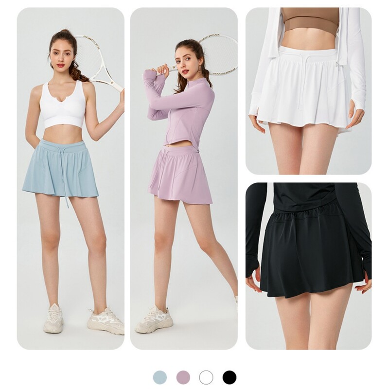 Ice Sensation UV otporna krema za sunčanje Joga kratka suknja Lažna dva protiv odsjaja Sportske kratke suknje Svestrana badminton teniska suknja