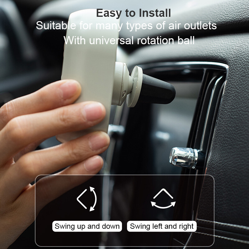 USB automobilio elektrinis ventiliatorius Mini automatinis kūrybinis apšvietimo ventiliatorius, skirtas oro išleidimo angai, kvadratiniam automobiliui, aušinimo ventiliatorius, vėsinimas, automobilio priedai