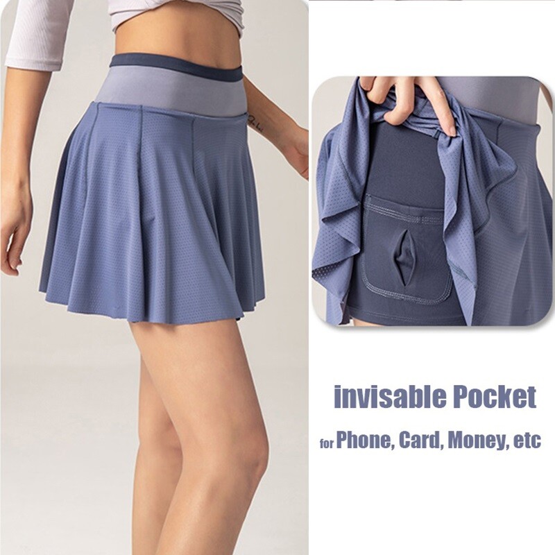 Cloud Hide XS sportske suknje visokog struka teniska golf suknja kratke hlače za fitness ženske atletske brzosušeće sportske hlače s džepom