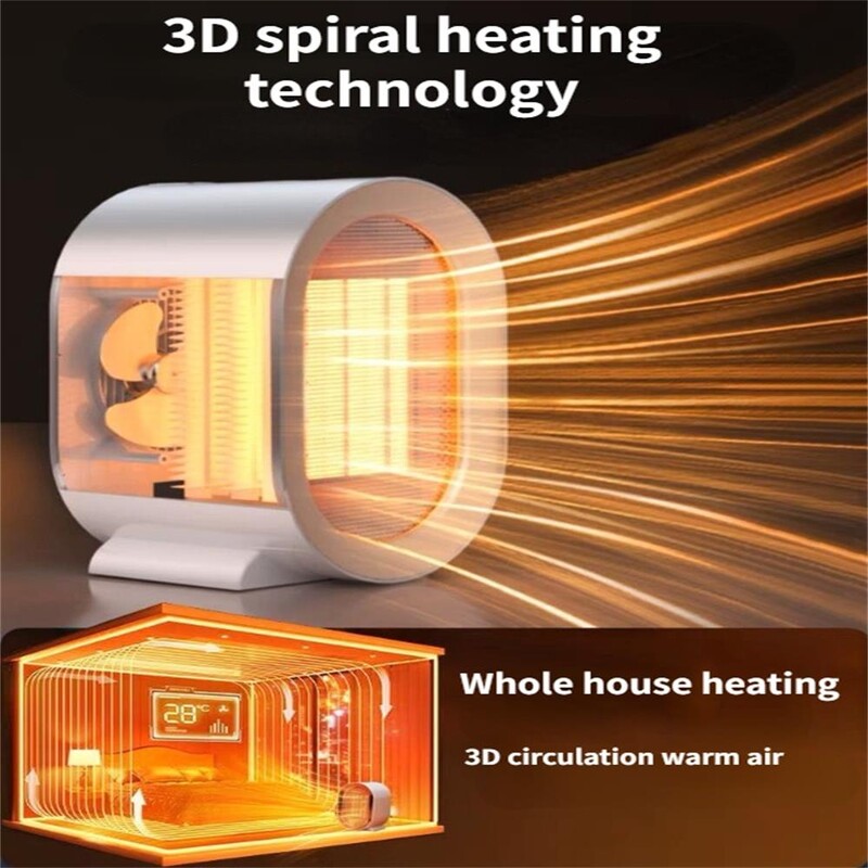 1200W elektrinis šildytuvas Nešiojamas stalinis ventiliatorius šildytuvas Šildymo šilto oro pūstuvas mini radiatorius namų biuro šildytuvas žiemai