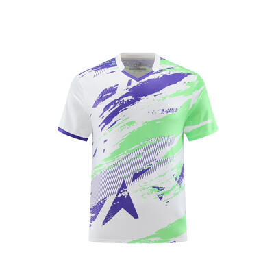 Μπλουζάκια για τρέξιμο με κοντό μανίκι, στρογγυλό λαιμό, μπλουζάκι για τρέξιμο σειρές μπάντμιντον και τένις