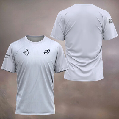 2024 Εξαιρετικά λεπτή καλοκαιρινή αθλητική γυμναστική, αναπνεύσιμο και γρήγορο στέγνωμα, κοντό μανίκι ανδρικό μπλουζάκι με στάμπα με padel, Ανδρικά ρούχα τένις