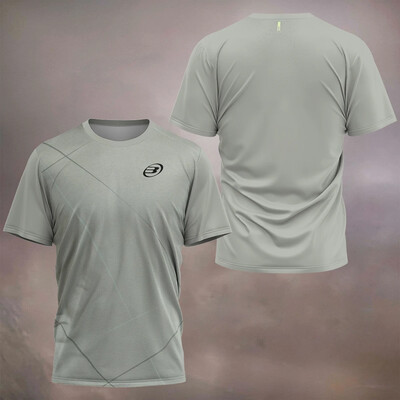 2024 Εξαιρετικά λεπτή καλοκαιρινή αθλητική γυμναστική, αναπνεύσιμο και γρήγορο στέγνωμα, κοντό μανίκι ανδρικό μπλουζάκι με στάμπα με padel, Ανδρικά ρούχα τένις