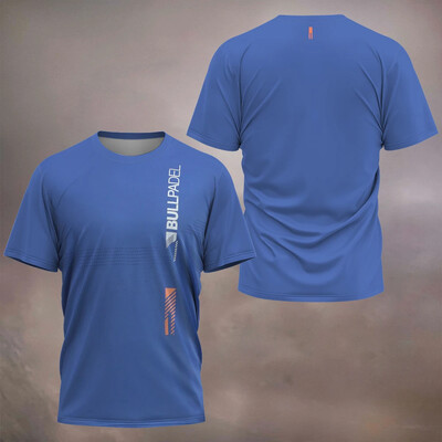 2024 Εξαιρετικά λεπτή καλοκαιρινή αθλητική γυμναστική, αναπνεύσιμο και γρήγορο στέγνωμα, κοντό μανίκι ανδρικό μπλουζάκι με στάμπα με padel, Ανδρικά ρούχα τένις