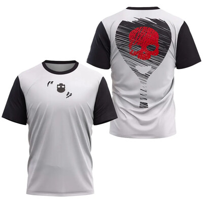 Skull Quick Drying City Padel T Shirt High Quality Wicking Tennis Training Tshirt Clothing New Summer Men`s Loose Sports Top Tee