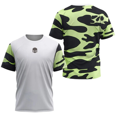 Tricou cu craniu cu uscare rapidă City Padel Tricou de înaltă calitate pentru antrenament tenis Îmbrăcăminte Nouă vară Tricou sport largi pentru bărbați