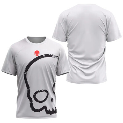 Tricou cu craniu cu uscare rapidă City Padel Tricou de înaltă calitate pentru antrenament tenis Îmbrăcăminte Nouă vară Tricou sport largi pentru bărbați