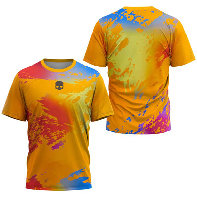 Tricou cu craniu cu uscare rapidă City Padel Tricou de înaltă calitate pentru antrenament tenis Îmbrăcăminte Nouă vară Tricou sport largi pentru bărbați