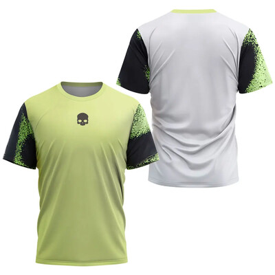 Tricou cu craniu cu uscare rapidă City Padel Tricou de înaltă calitate pentru antrenament tenis Îmbrăcăminte Nouă vară Tricou sport largi pentru bărbați