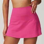 Tennis Skorts Fitness Badminton Fake 2 τεμαχίων αθλητική φούστα με σορτς Nylon Gym Running Casual Mini Yoga bottoms