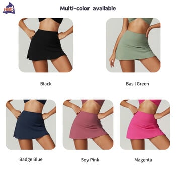 Tennis Skorts Fitness Badminton Fake 2 τεμαχίων αθλητική φούστα με σορτς Nylon Gym Running Casual Mini Yoga bottoms