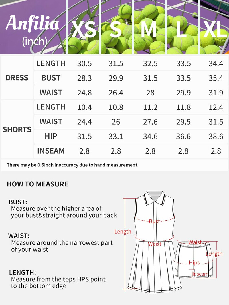 Dámske tenisové šaty Anfilia s polovičným zipsom, skladaným strihom a vstavanou podprsenkou, samostatné šortky, jednodielne slim fit s vreckami, golfové šaty