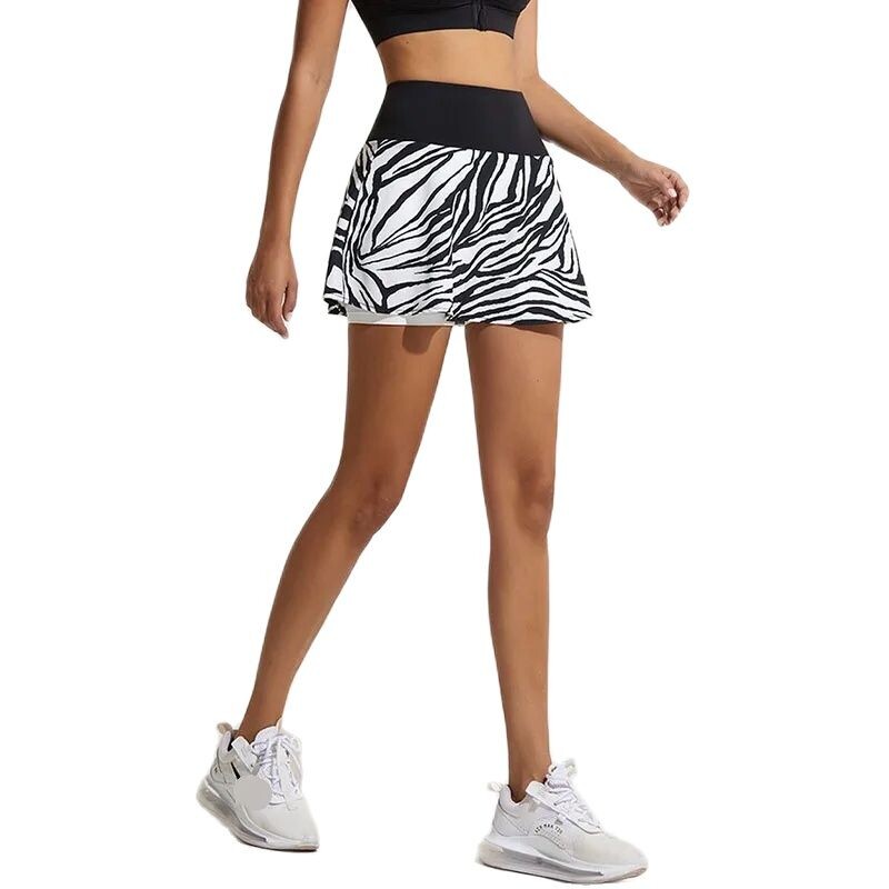 Triibud Naiste spordipüksid seelik kõrge vöökohaga hingav jooksutreening lühike seelik kiiresti kuivav tenniseseelik