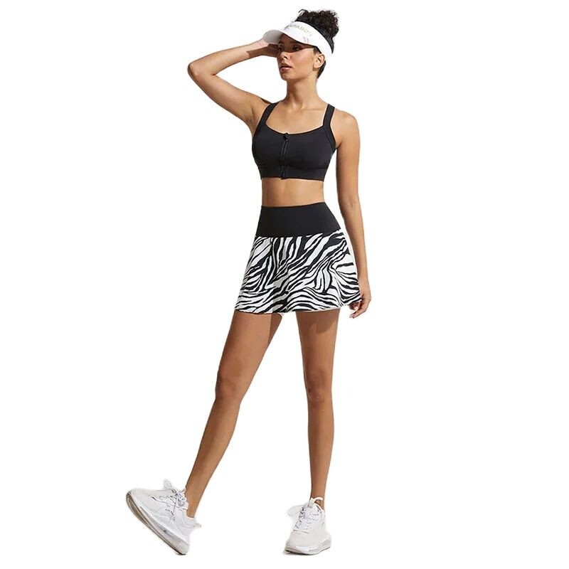 Triibud Naiste spordipüksid seelik kõrge vöökohaga hingav jooksutreening lühike seelik kiiresti kuivav tenniseseelik