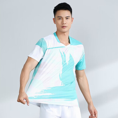 Muške majice za badminton novog stila, prozračne, 3D ispisne majice za stolni tenis, muške majice s kratkim rukavima za trčanje, za brzo sušenje