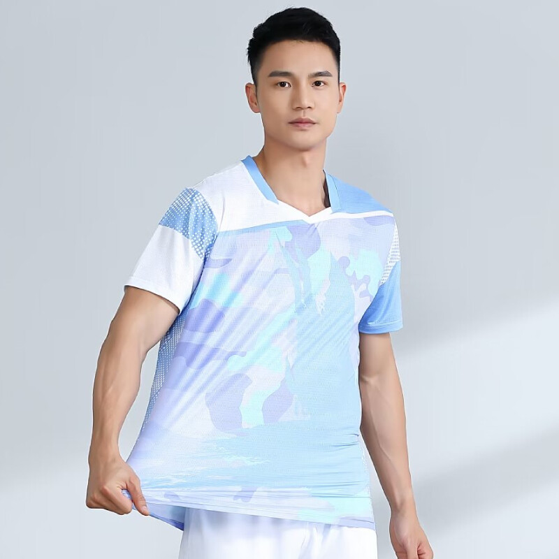 Muške majice za badminton novog stila, prozračne, 3D ispisne majice za stolni tenis, muške majice s kratkim rukavima za trčanje, za brzo sušenje