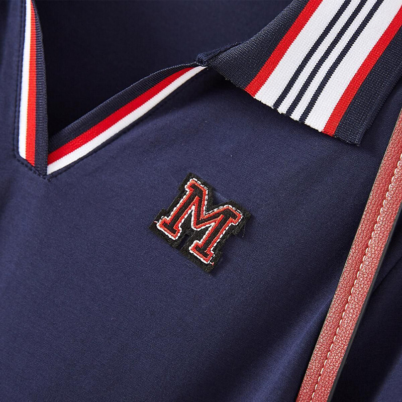 Ljeto 2022. Novi stil Temperament Slobodno vrijeme Svestrana sportska haljina Polo ovratnik kontrastne boje Tanka duga suknja Žene