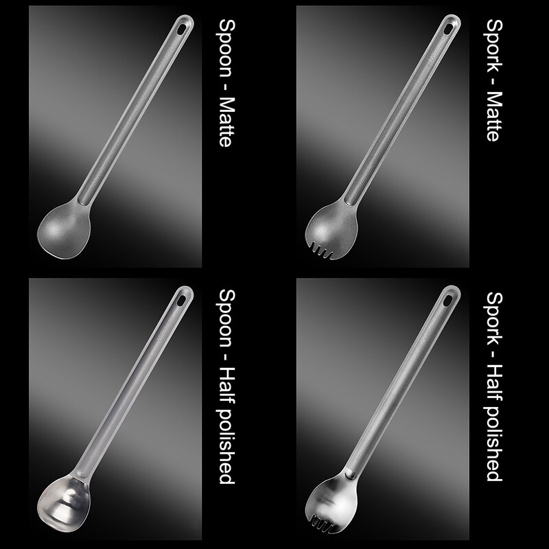Izdržljiva žlica od titana Spork od titana, žlica s dugom drškom, pribor za jelo, oprema za kampiranje za kampiranje na otvorenom, piknik, planinarenje 2021.