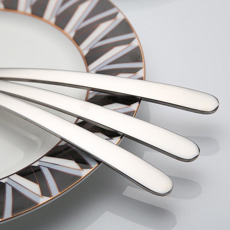 Žlica Vilica Duga drška Žlica za salatu Spork od nehrđajućeg čelika za višekratnu upotrebu Žlice za desert Posuđe za piknik na otvorenom