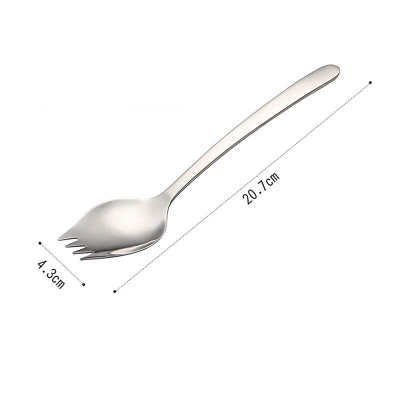 Žlica Vilica Duga drška Žlica za salatu Spork od nehrđajućeg čelika za višekratnu upotrebu Žlice za desert Posuđe za piknik na otvorenom