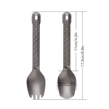 Titanium Spork Ελαφρύ μαχαιροπίρουνα για δείπνο Spork για το σπίτι υπαίθριο κάμπινγκ Πεζοπορία για πικ-νικ