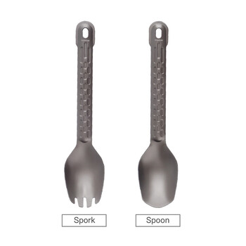 Titanium Spork Ελαφρύ μαχαιροπίρουνα για δείπνο Spork για το σπίτι υπαίθριο κάμπινγκ Πεζοπορία για πικ-νικ