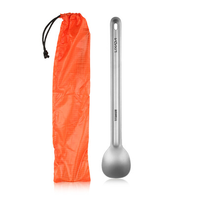 Lixada Titanium Long Handle Spoon Portable Outdoor Dinner Spoon μαχαιροπίρουνα Camping Backpacking Picnic Ultralight 15g