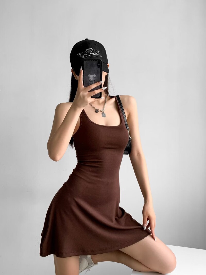 Sportska haljina na tregere u europskom i američkom stilu, ženska ljetna vruća djevojka, seksi lijepa teniska kratka suknja a-kroja