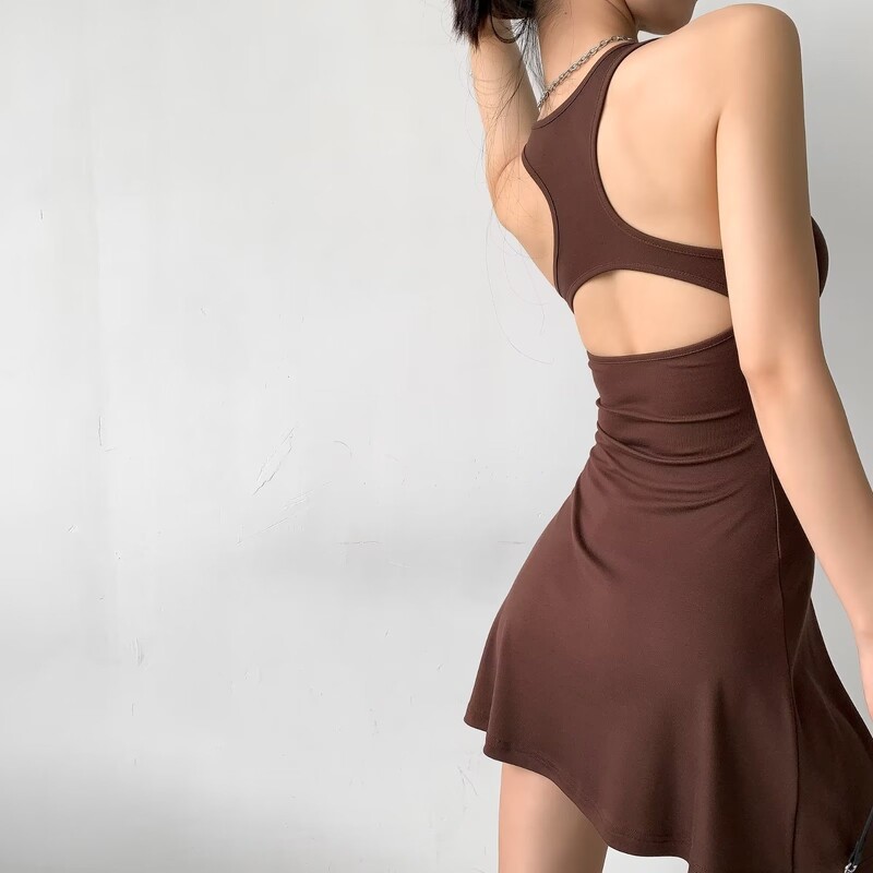 Sportska haljina na tregere u europskom i američkom stilu, ženska ljetna vruća djevojka, seksi lijepa teniska kratka suknja a-kroja