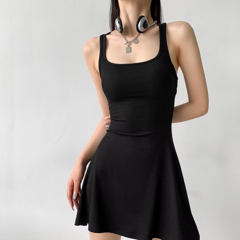 Sportska haljina na tregere u europskom i američkom stilu, ženska ljetna vruća djevojka, seksi lijepa teniska kratka suknja a-kroja