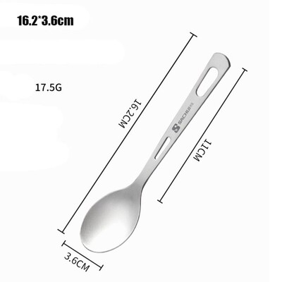 Prenosná titánová lyžica s dlhou rukoväťou, kempingové svetlo, titánový riad, príbory, vidlička, EDC environmentálne vonkajšie piknikové doplnky